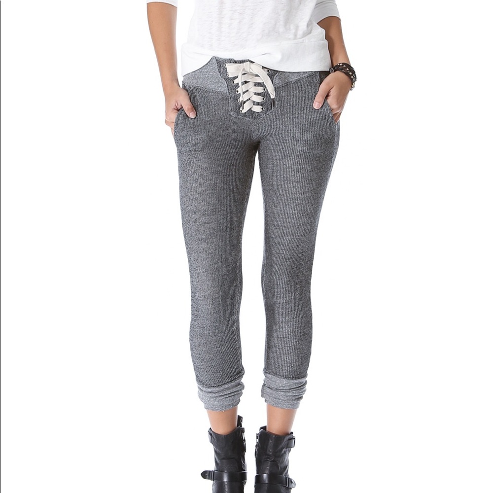 NSF Grey lace up leggings
